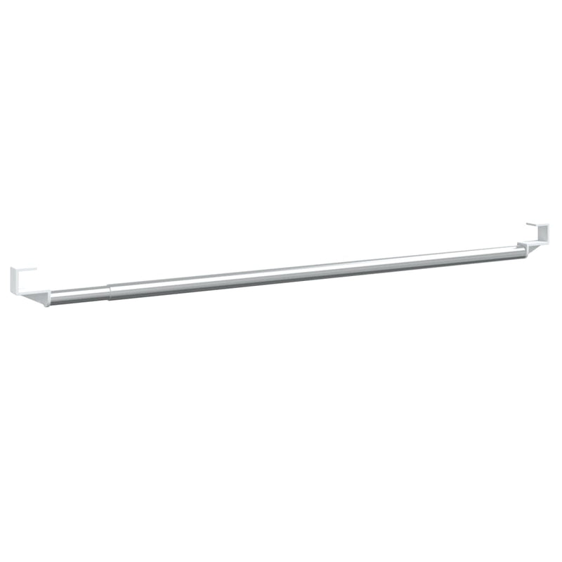 ギャラリービューアに画像をロードする, Vidaxl gordijnrails 2 st 40-60 cm aluminium wit en zilverkleurig