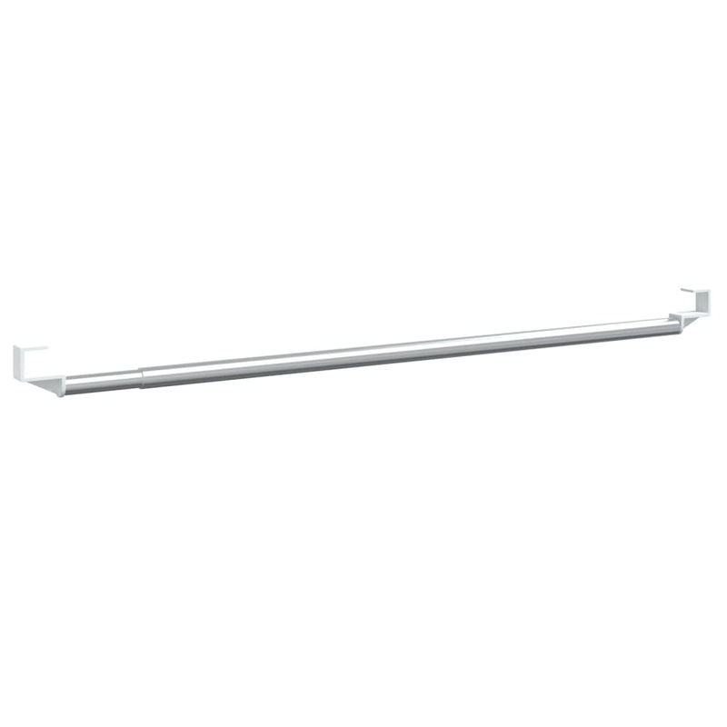 ギャラリービューアに画像をロードする, Vidaxl gordijnrails 2 st 60-105 cm aluminium wit en zilverkleurig