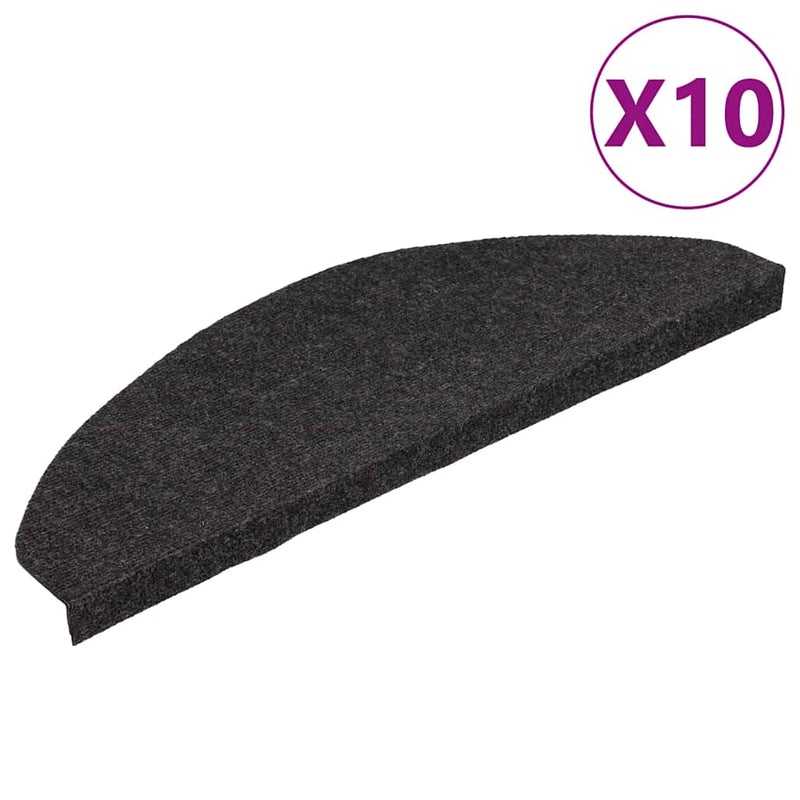 Load image into Gallery viewer, Vidaxl trapmatten zelfklevend 10 st 65x22,5x3,5 cm zwart