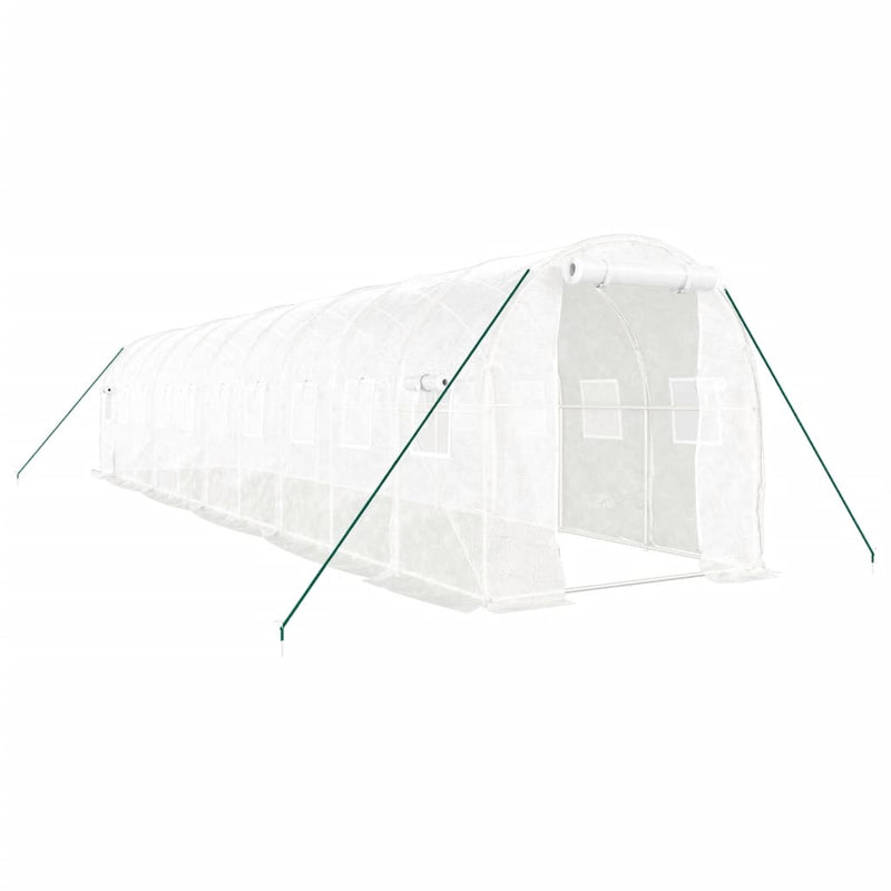 Load image into Gallery viewer, VidaXL Tuinkas met stalen frame 20 m² 10x2x2 m wit