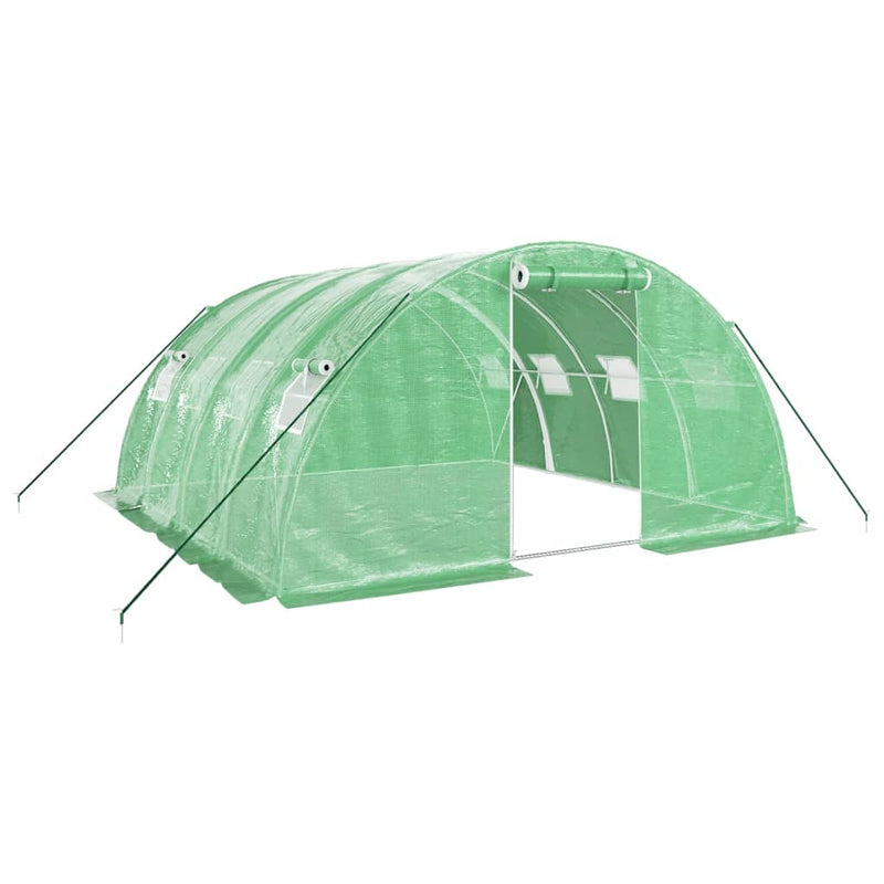 Load image into Gallery viewer, Vidaxl tuinkas met stalen frame 16 m² 4x4x2 m groen