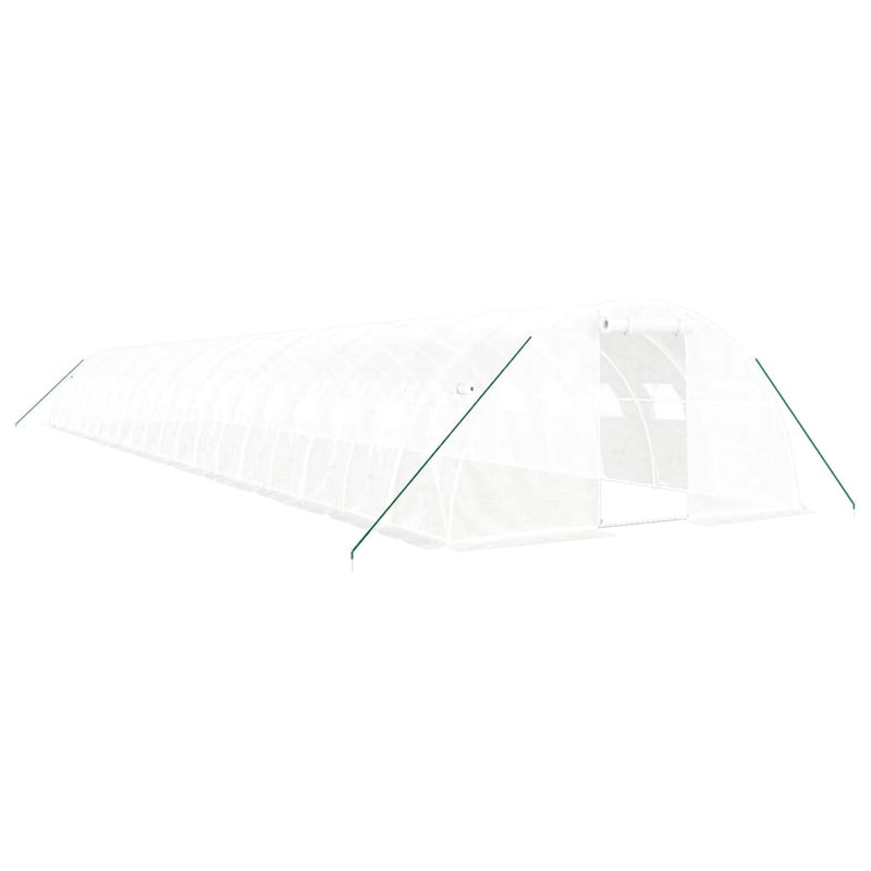 Load image into Gallery viewer, VidaXL Tuinkas met stalen frame 80 m² 20x4x2 m wit