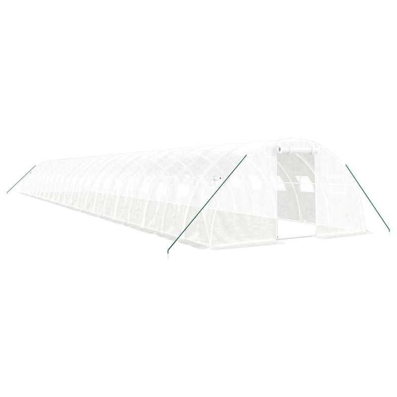 Load image into Gallery viewer, VidaXL Tuinkas met stalen frame 88 m² 22x4x2 m wit