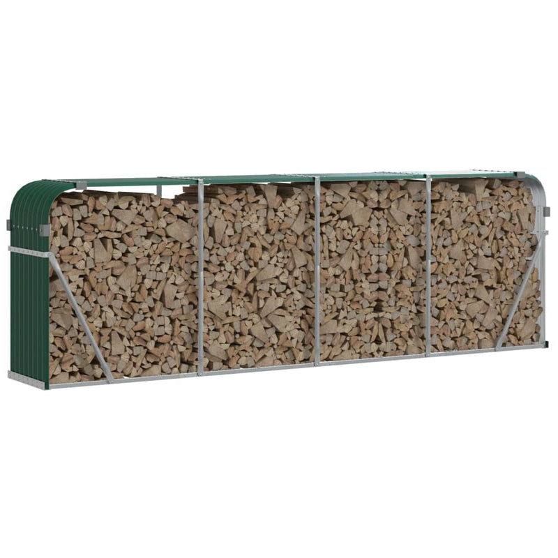 Load image into Gallery viewer, Vidaxl haardhoutopslag 300x45x100 cm gegalvaniseerd staal groen