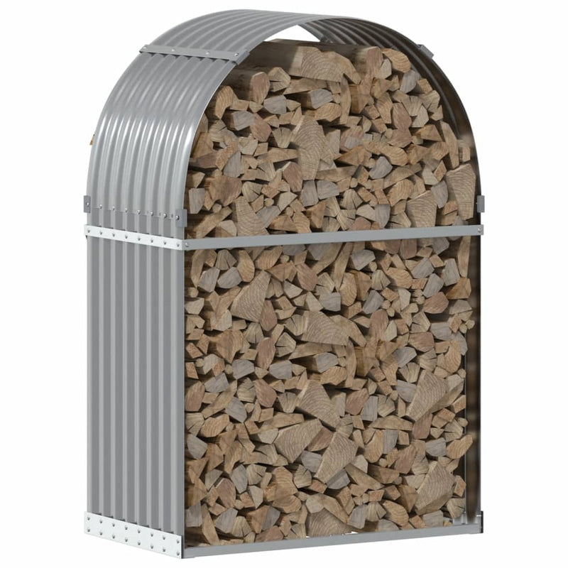 Load image into Gallery viewer, Vidaxl haardhoutopslag 80x45x120 cm gegalvaniseerd staal lichtgrijs