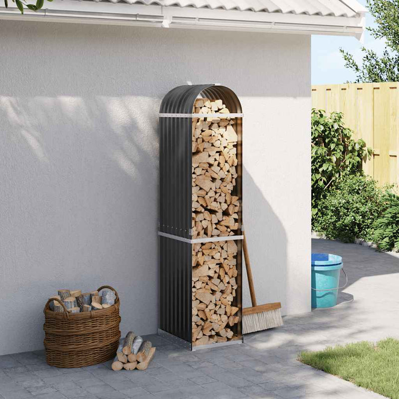 Load image into Gallery viewer, Vidaxl haardhoutopslag 40x45x170 cm gegalvaniseerd staal antraciet