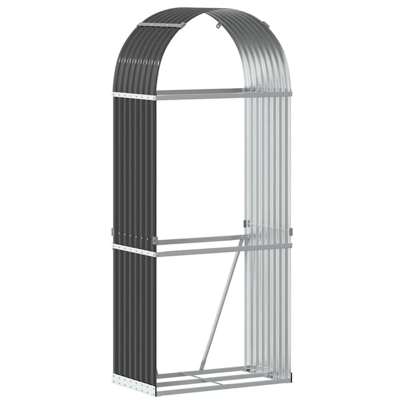 Load image into Gallery viewer, Vidaxl houthouder antraciet 80x45x190 cm gegalvaniseerd staal