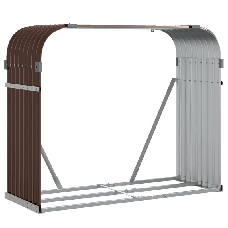 Load image into Gallery viewer, Vidaxl haardhoutopslag 120x45x100 cm gegalvaniseerd staal bruin