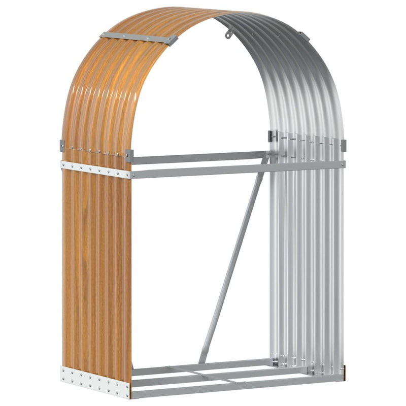 Load image into Gallery viewer, Vidaxl haardhoutopslag 80x45x120 cm gegalvaniseerd staal lichtbruin
