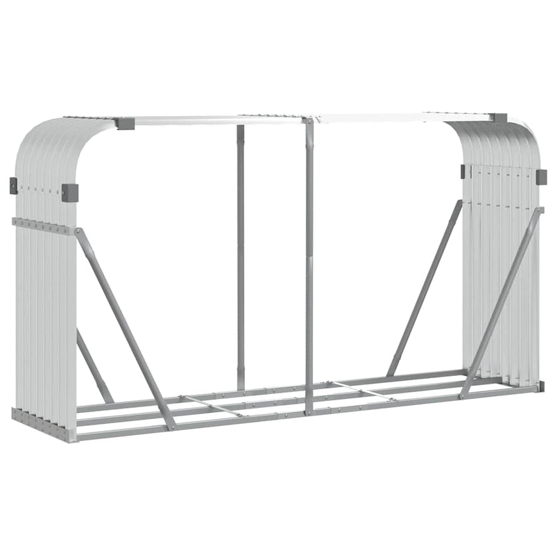 Load image into Gallery viewer, Vidaxl haardhoutopslag 180x45x100 cm gegalvaniseerd staal zilverkleur
