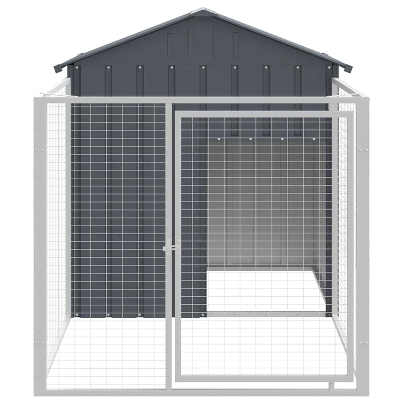Load image into Gallery viewer, Vidaxl hondenhok met dak 117x201x123 cm gegalvaniseerd staal antraciet