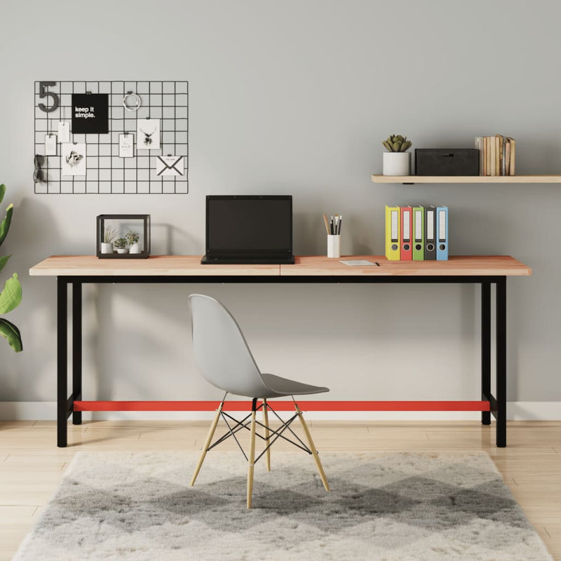 Load image into Gallery viewer, VidaXL Werkbank 200x55x81,5 cm massief beukenhout en metaal