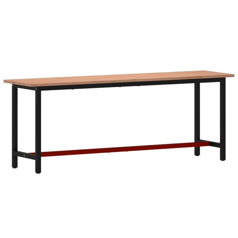 Load image into Gallery viewer, VidaXL Werkbank 220x55x81,5 cm massief beukenhout en metaal