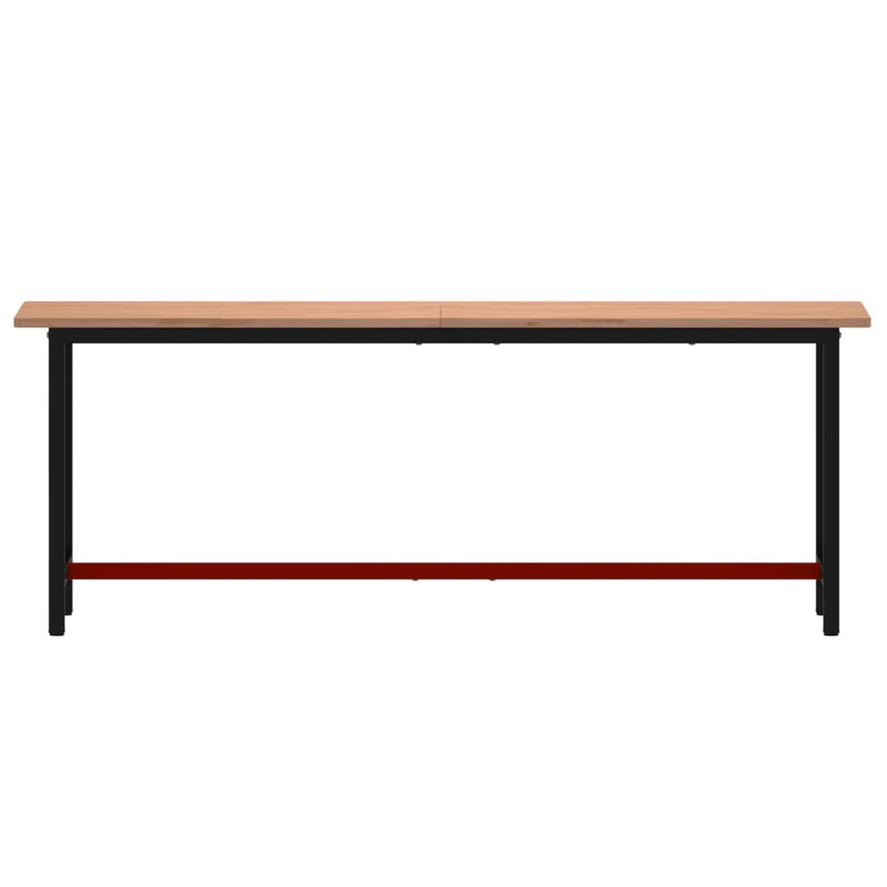 Load image into Gallery viewer, VidaXL Werkbank 220x55x81,5 cm massief beukenhout en metaal