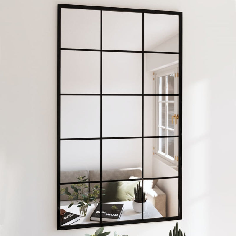 Load image into Gallery viewer, Vidaxl wandspiegels 2 st 100x60 cm metaal zwart