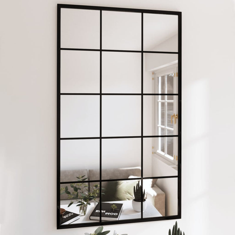 Load image into Gallery viewer, Vidaxl wandspiegels 3 st 100x60 cm metaal zwart