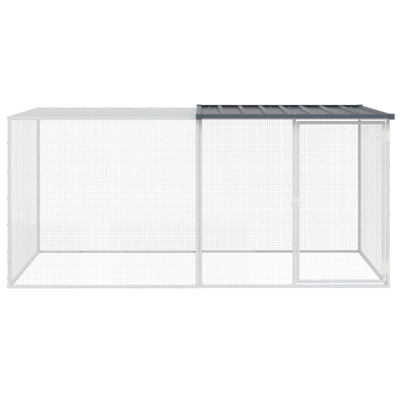 Load image into Gallery viewer, VidaXL Kippenhok met dak 203x98x90 cm gegalvaniseerd staal antraciet