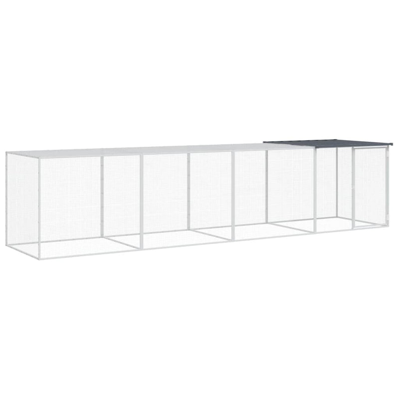 Load image into Gallery viewer, VidaXL Kippenhok met dak 403x98x90 cm gegalvaniseerd staal antraciet