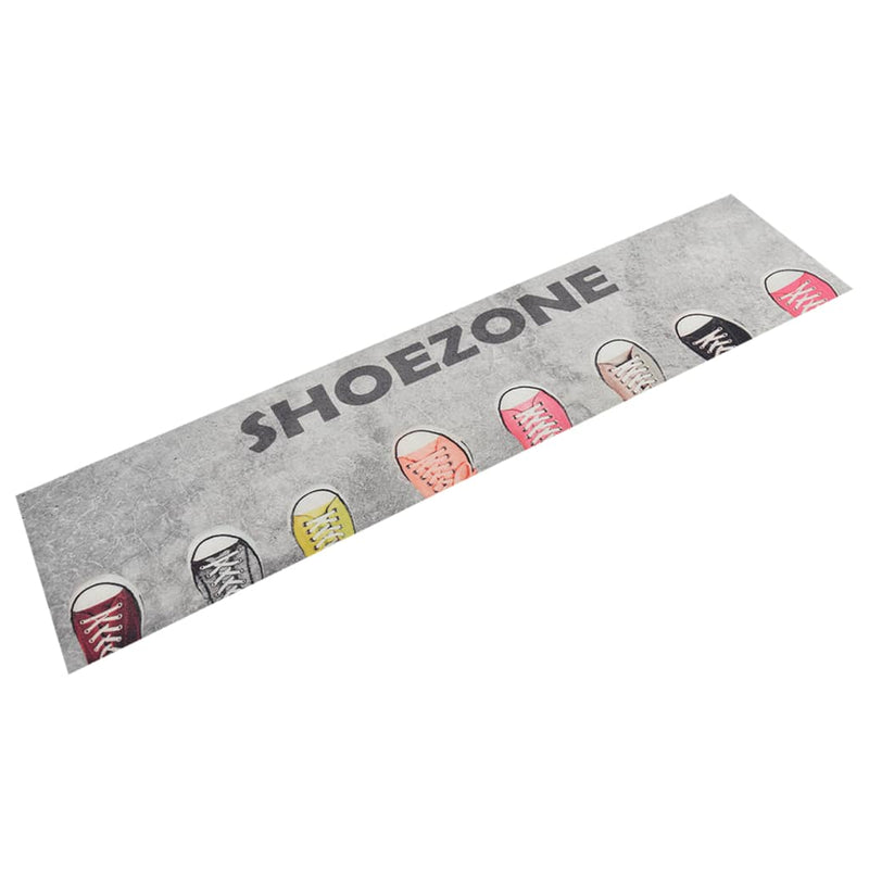 Load image into Gallery viewer, Vidaxl keukenmat wasbaar shoezone-print 60x300 cm fluweel