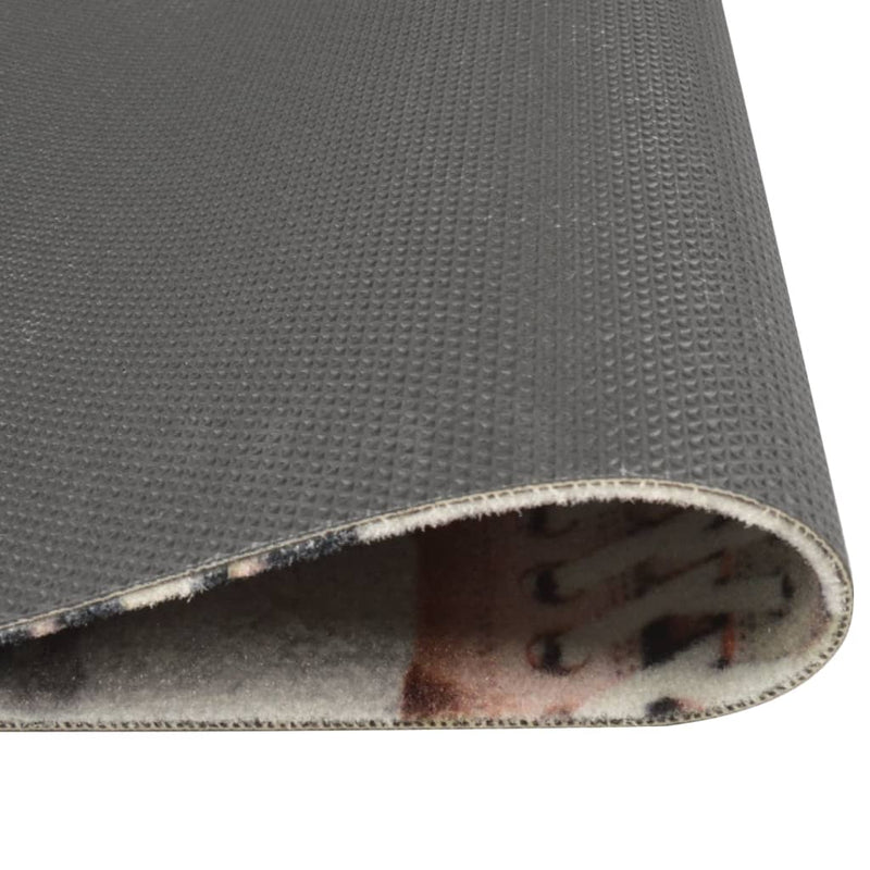 Load image into Gallery viewer, Vidaxl keukenmat wasbaar shoezone-print 60x300 cm fluweel