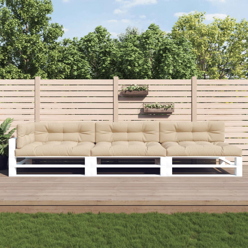 Load image into Gallery viewer, VidaXL Palletkussens 7 st stof beige