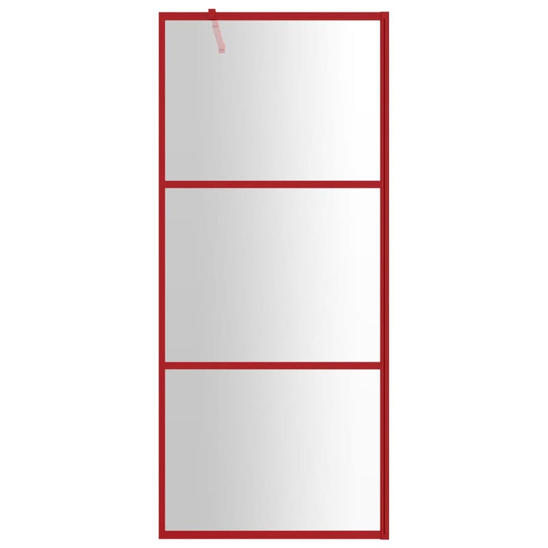 Load image into Gallery viewer, Vidaxl inloopdouchewand transparant 90x195 cm esg-glas rood