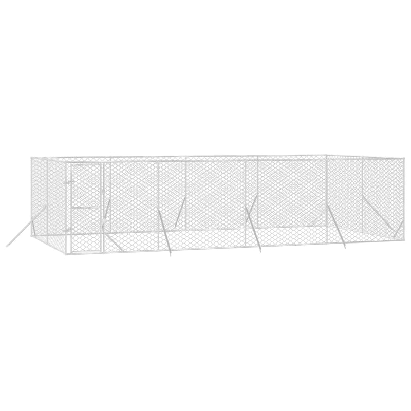 Load image into Gallery viewer, VidaXL Hondenkennel voor buiten 8x4x2 m gegalvaniseerd staal zilver