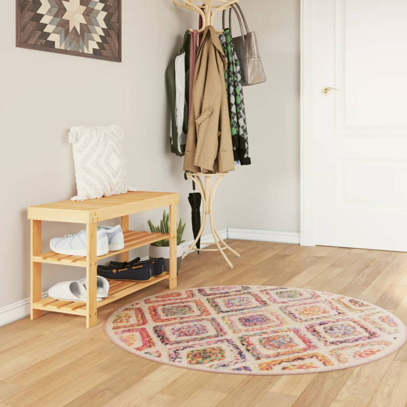 Load image into Gallery viewer, Vidaxl vloerkleed wasbaar anti-slip ø 120 cm meerkleurig