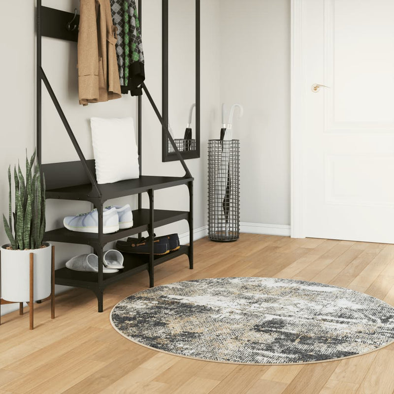 Load image into Gallery viewer, Vidaxl vloerkleed wasbaar anti-slip ø 120 cm meerkleurig