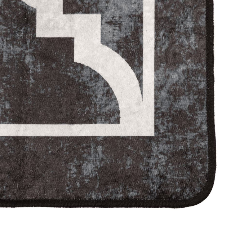 Load image into Gallery viewer, Vidaxl vloerkleed wasbaar anti-slip 80x300 cm zwart en wit