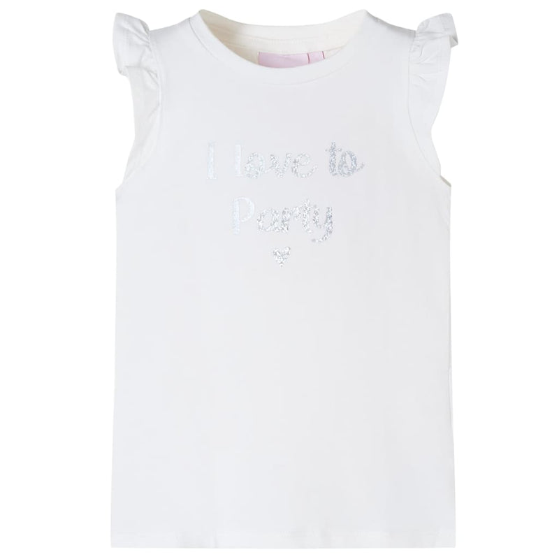 Load image into Gallery viewer, VidaXL Kindershirt met mouwen met ruches 104 wit