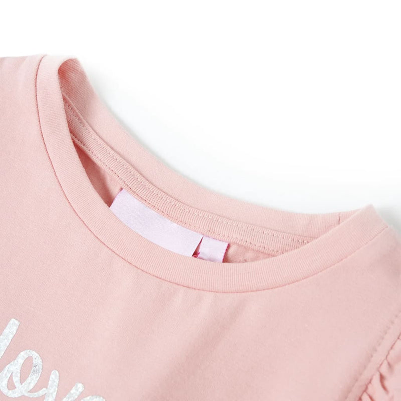 Load image into Gallery viewer, VidaXL Kindershirt met ruches aan de mouwen 128 lichtroze