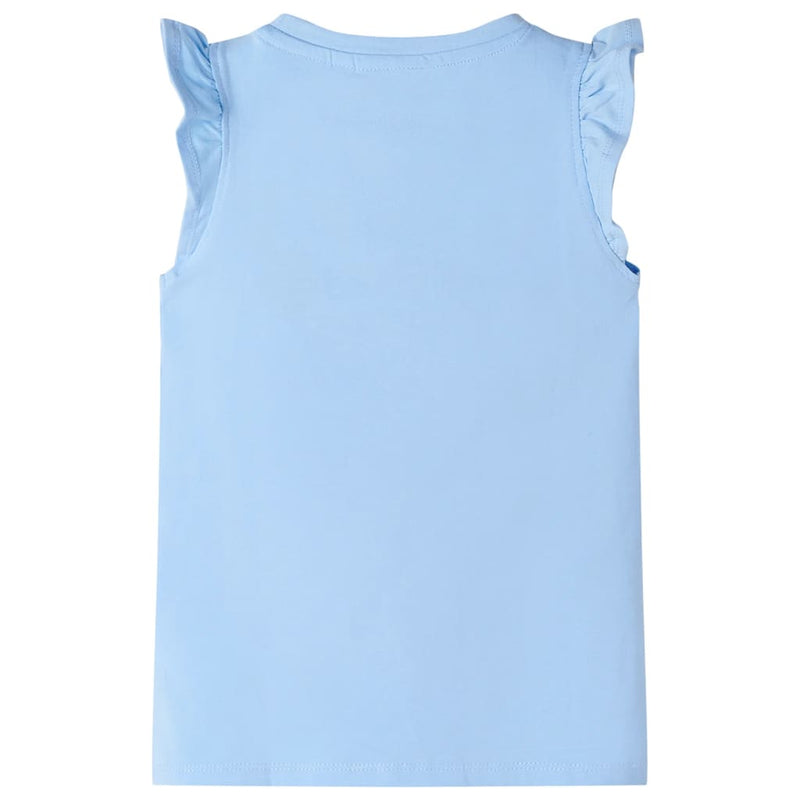Load image into Gallery viewer, VidaXL Kindershirt met ruches aan de mouwen 92 lichtblauw