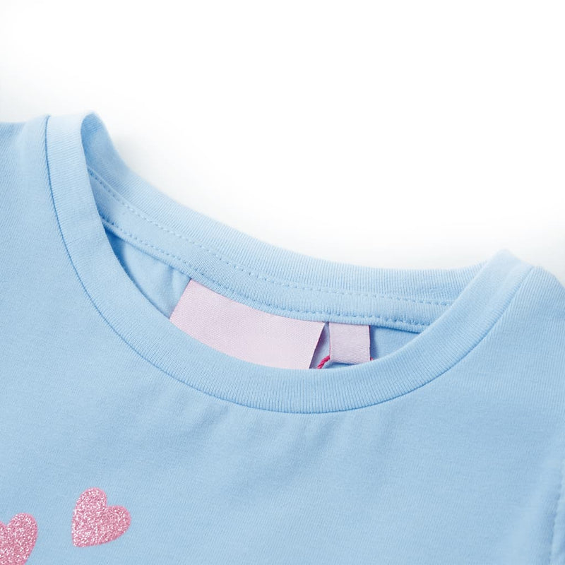ギャラリービューアに画像をロードする, Vidaxl kindershirt met ruches aan de mouwen 116 lichtblauw