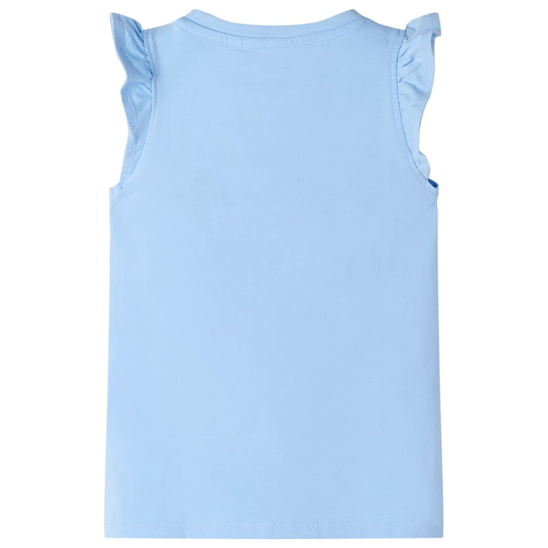 Load image into Gallery viewer, VidaXL Kindershirt met ruches aan de mouwen 128 lichtblauw