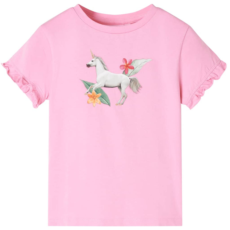Load image into Gallery viewer, VidaXL Kindershirt met korte mouwen 140 felroze