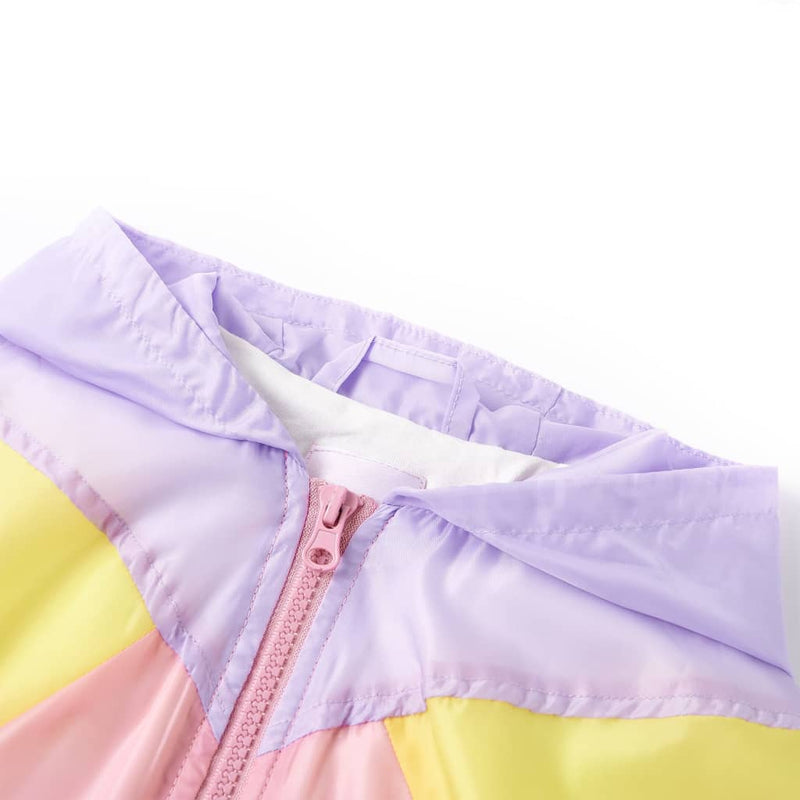 Load image into Gallery viewer, VidaXL Kinderjas met capuchon en rits 128 meerkleurig