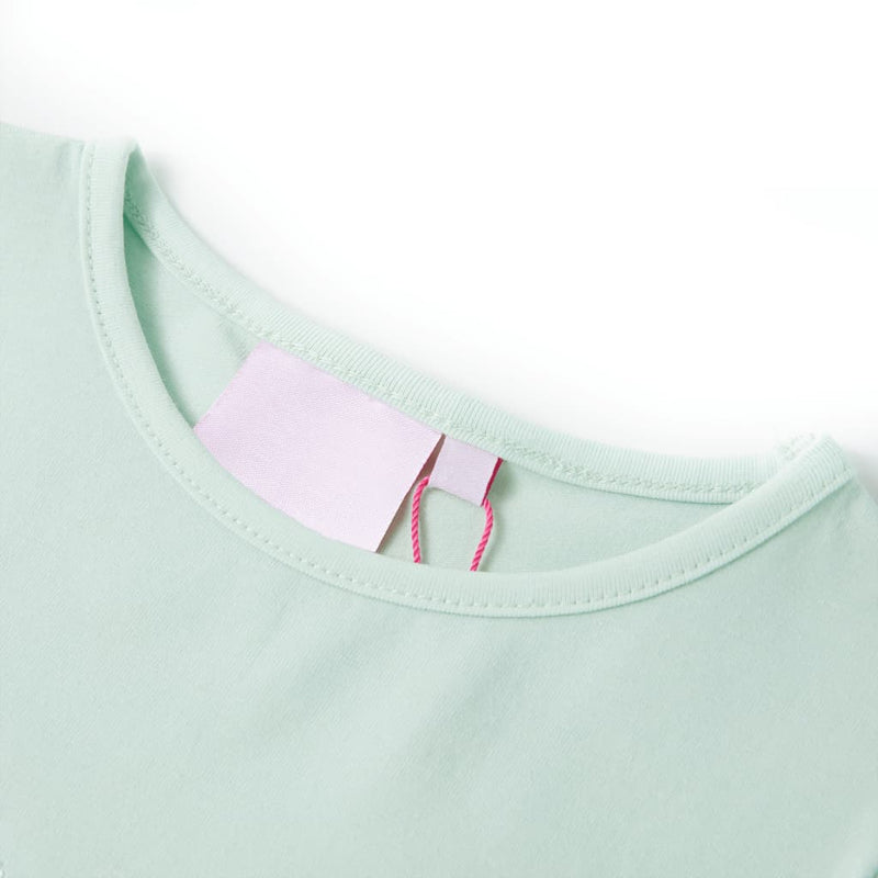 Chargez l'image dans la visionneuse de la galerie, Vidaxl kindershirt met kapmouwen 140 lichtmintkleur