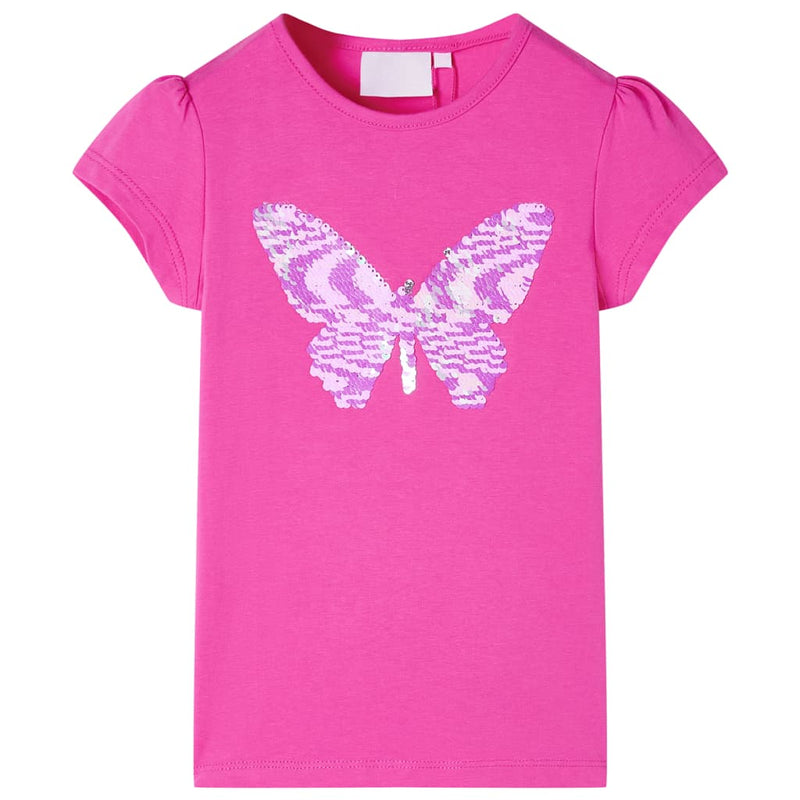 Load image into Gallery viewer, VidaXL Kindershirt met kapmouwen 116 donkerroze