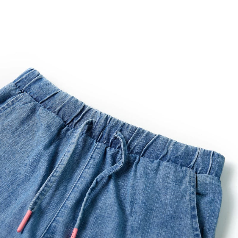 Load image into Gallery viewer, Vidaxl kindershorts 128 denimblauw