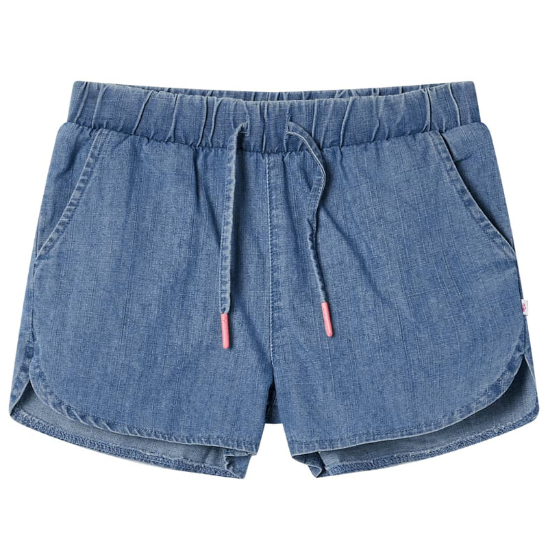 Load image into Gallery viewer, Vidaxl kindershorts 140 denimblauw