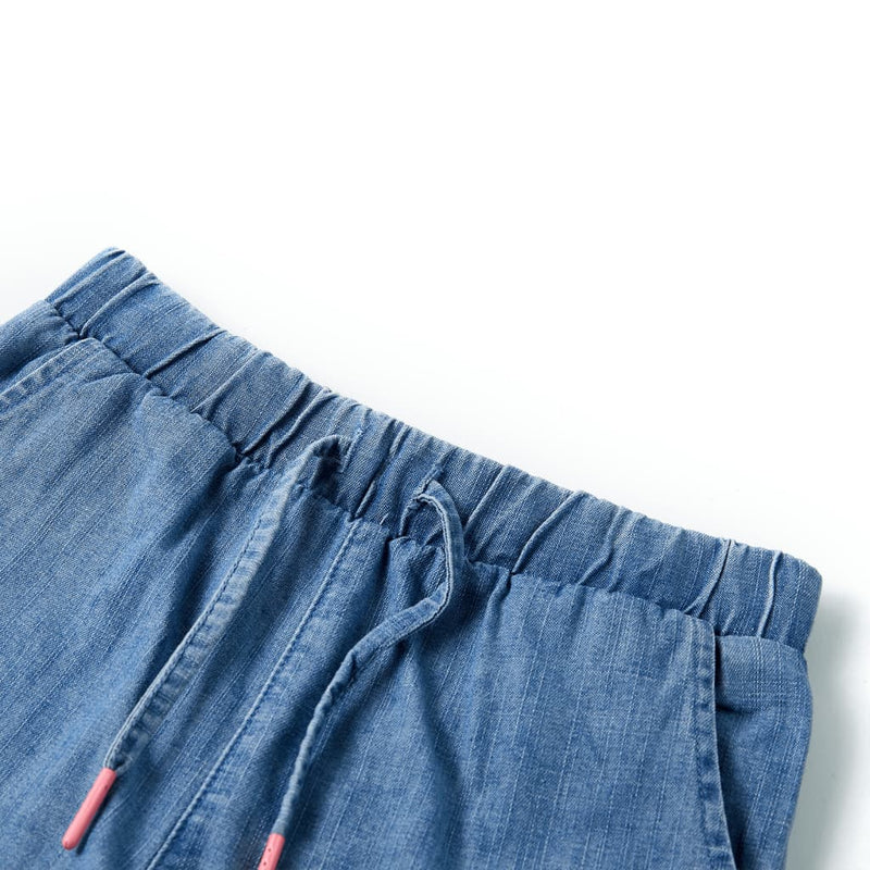 Load image into Gallery viewer, Vidaxl kindershorts 140 denimblauw
