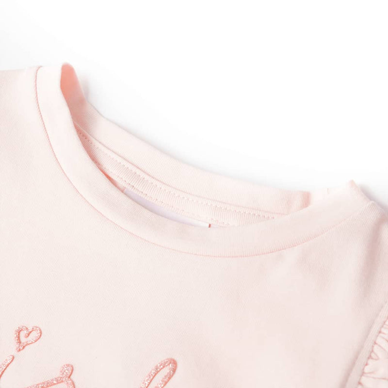 Load image into Gallery viewer, VidaXL Kindershirt met ruches aan de mouwen 116 zachtroze