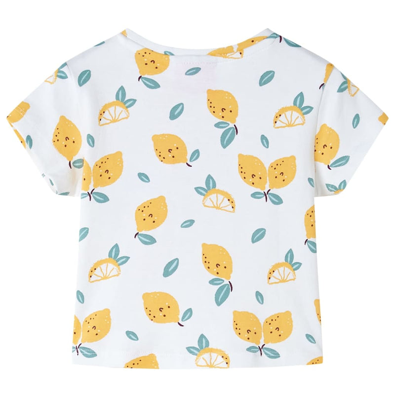 Load image into Gallery viewer, VidaXL Kindershirt met knoop in de zoom 128 ecru