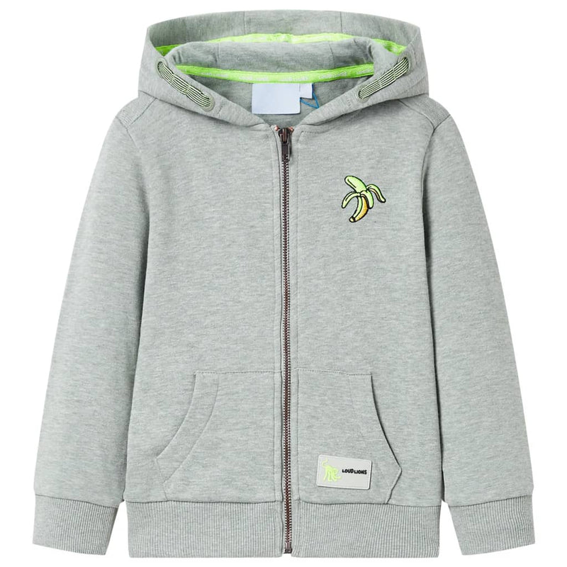 ギャラリービューアに画像をロードする, Vidaxl kindervest met capuchon en rits 116 gemêleerd lichtkaki
