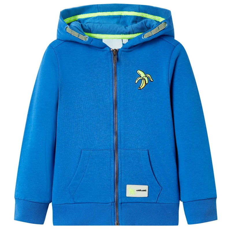 ギャラリービューアに画像をロードする, Vidaxl kindervest met capuchon en rits 116 blauw