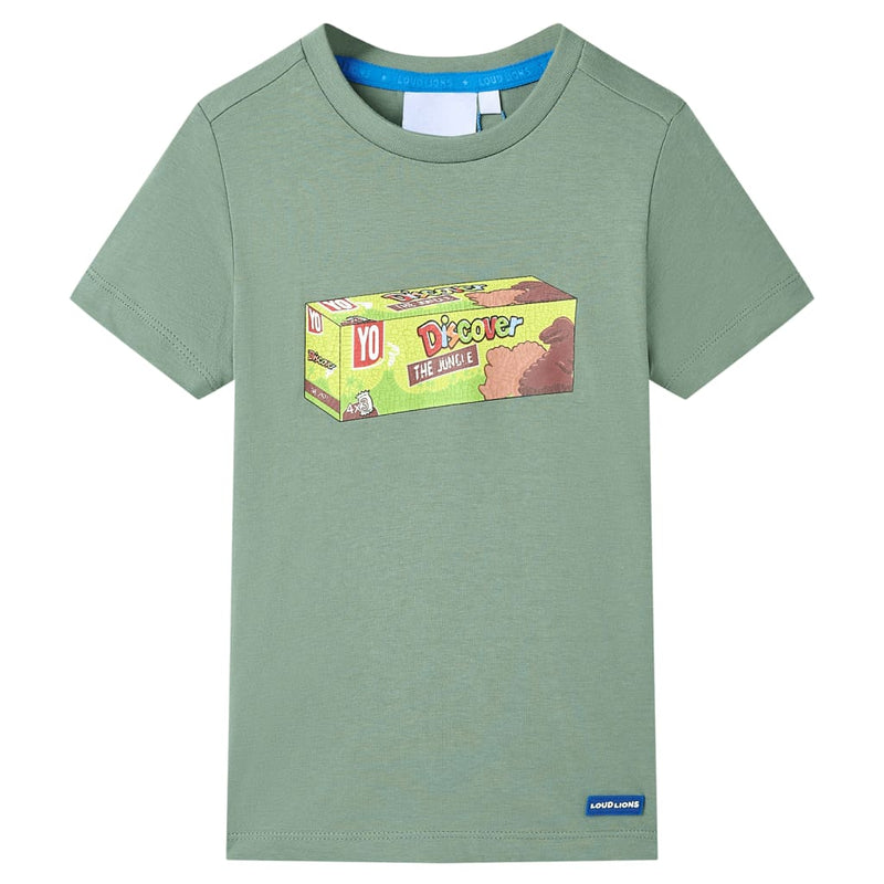 Load image into Gallery viewer, VidaXL Kindershirt met korte mouwen 104 kakikleurig
