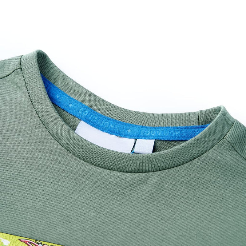 Load image into Gallery viewer, VidaXL Kindershirt met korte mouwen 128 kakikleurig