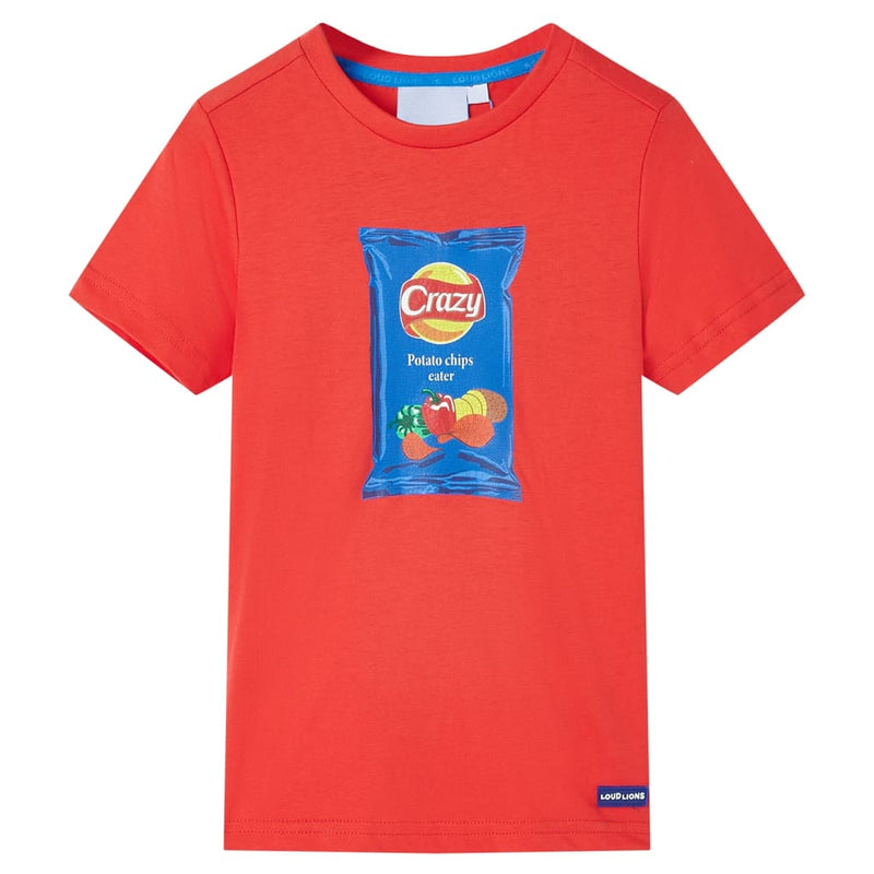 Load image into Gallery viewer, VidaXL Kindershirt met korte mouwen 116 rood