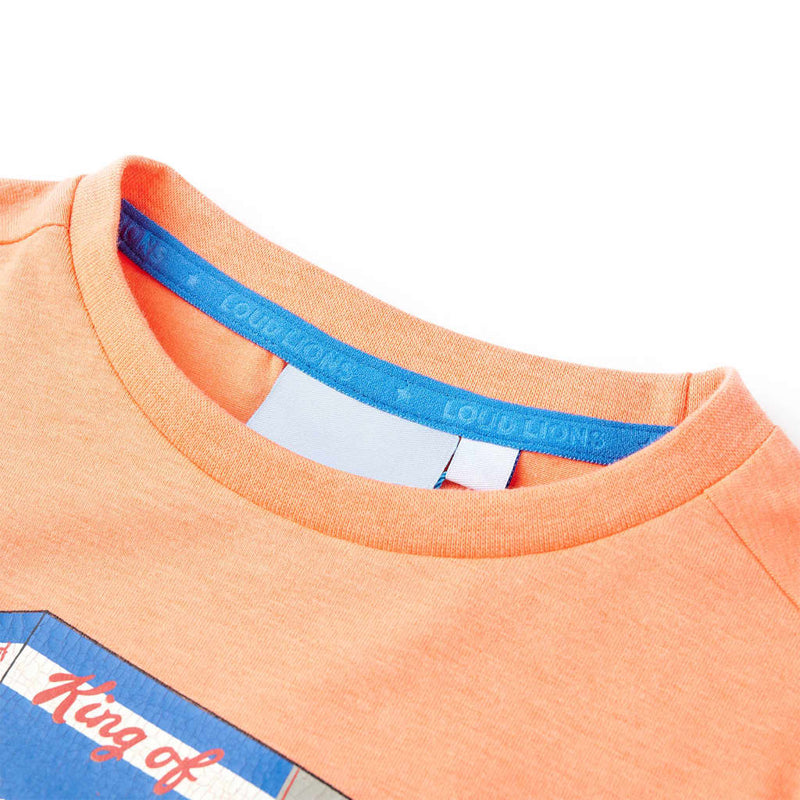 Load image into Gallery viewer, VidaXL Kindershirt met korte mouwen 128 neonoranje